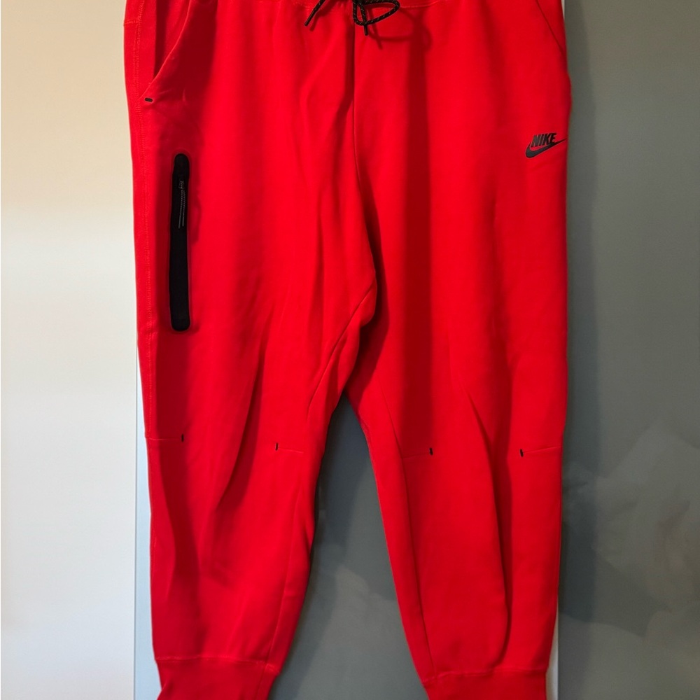 Nike sportswear tech fleece  Red Jogger Pants